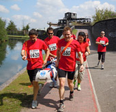 The Stretcher party on the outskirts of Wolverhampton ... 10.5 miles to go! The Stretcher party on the outskirts of Wolverhampton ... 10.5 miles to go!