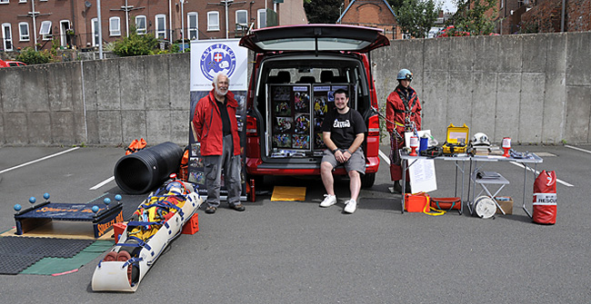 The MCRO display - getting ready for the days visitors