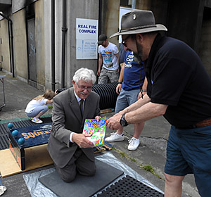 and gets awarded a colouring book for his valiant efforts