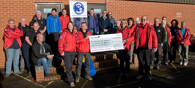 Cheque presentation from GCRG to MCRO at Total Access, Eccleshall, Staffordshire.