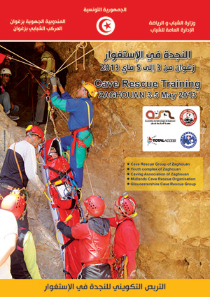 Advert for the Tunisian Cave Rescue Training event.