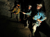 haul team standing by during the Snailbeach underground practice