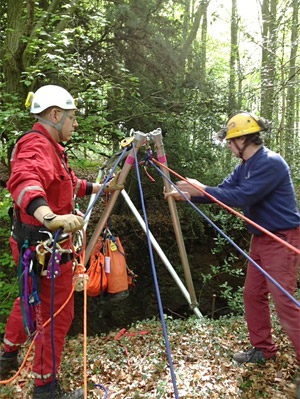 The Actsafe rigging frame being tested.