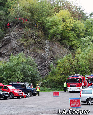 The Crag rescue team in action