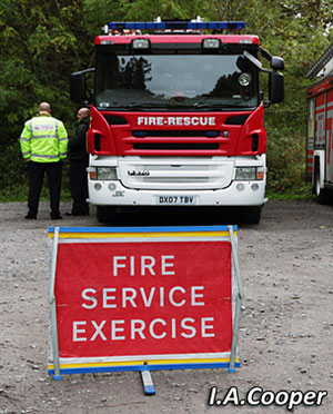 SFRS notices to inform passersby of the exercise