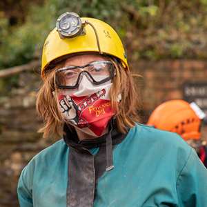 Masks and goggles were used underground. (Picture: Bartek Biela)