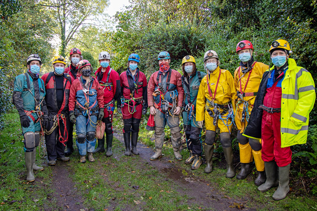 Team members waiting to be deployed