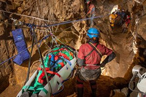 Masks and goggles were used underground. (Picture: Bartek Biela)