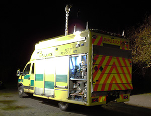 Ambulance 'Incident Response Unit' containing a 'Polaris' 6x6 vehicle