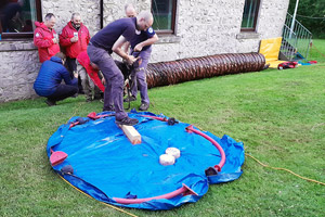 Evening obstacle course race