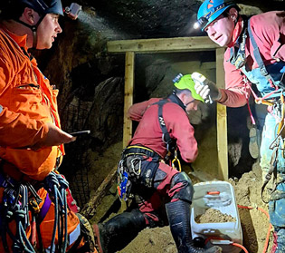 Rigging a frame to start the dig. (Pic: Emma Porter)
